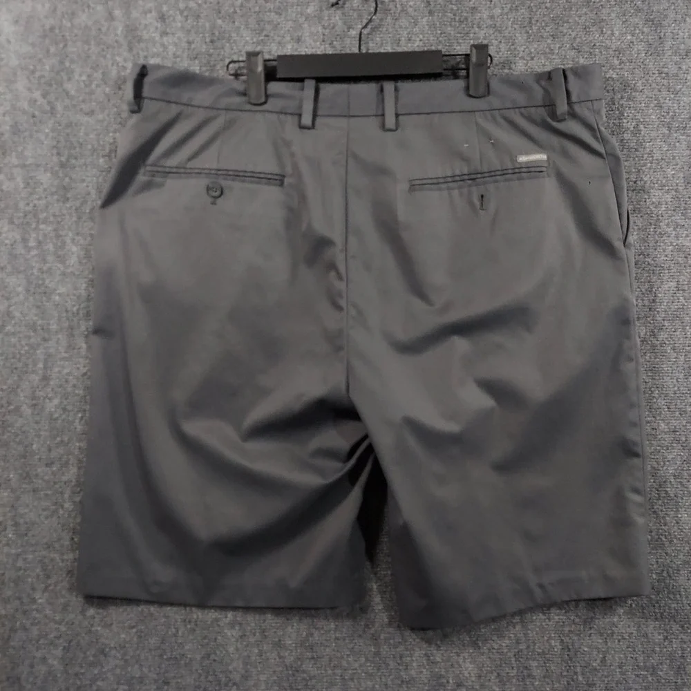 Ashworth Golf Shorts Mens 40 Gray Microfiber Chino Lightweight 10 Inseam Summer‎